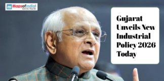 Gujarat Unveils New Industrial Policy 2026 Today Gujarat government unveils New Industrial Policy 2026 announcement with CM addressing the event.