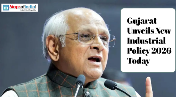 Gujarat Unveils New Industrial Policy 2026 Today Gujarat government unveils New Industrial Policy 2026 announcement with CM addressing the event.