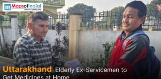 Uttarakhand: Elderly Ex-Servicemen to Get Medicines at Home Elderly ex-serviceman receives a medicine package at his doorstep under a home delivery healthcare initiative in Uttarakhand.