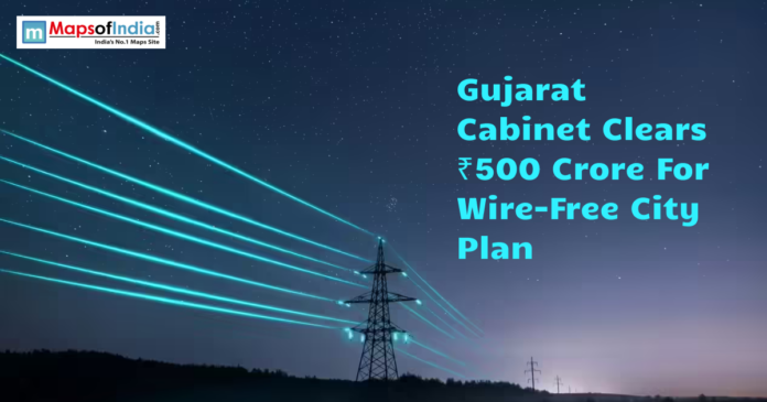 wire free Graphic showing power transmission lines at night with the headline